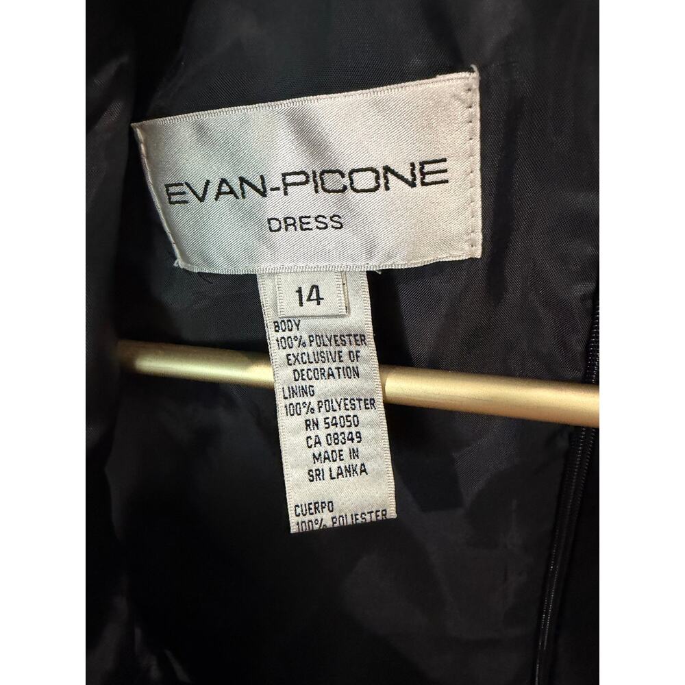 โจ Evan-Picone Silky Collar Faux Wrap Blazer Dress 14 EUC Officecore ๐ผ - Picture 7 of 8